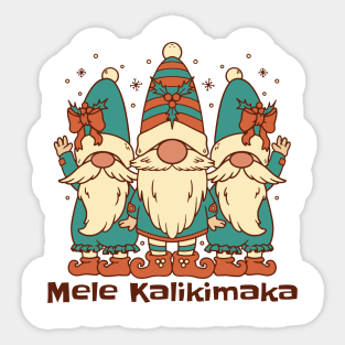 Merry Christmas in Hawaiian Sticker